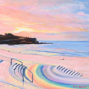 CoogeeRainbowbyAileenAnderson(copyright2021)  Coogee Beach Painting By Aileen Anderson, Coogee Painting, Beach Painting