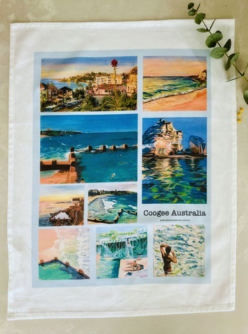 Coogee Mint Tea Towel