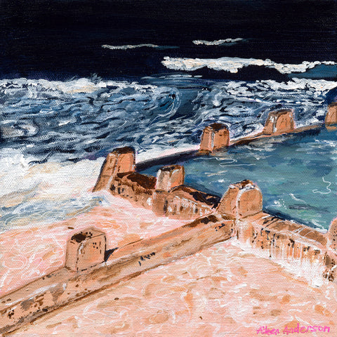 ‘Coogee Pool at Night' Limited Edition Fine Art Print (Unframed)