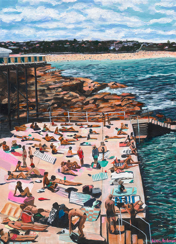 Wylies Baths Painting by Aileen Anderson 