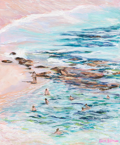 Bogey Hole Blush- Bronte Beach - Limited Edition Fine Art Print (Unframed)