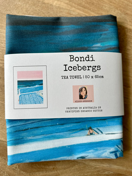 Bondi Icebergs Tea Towel