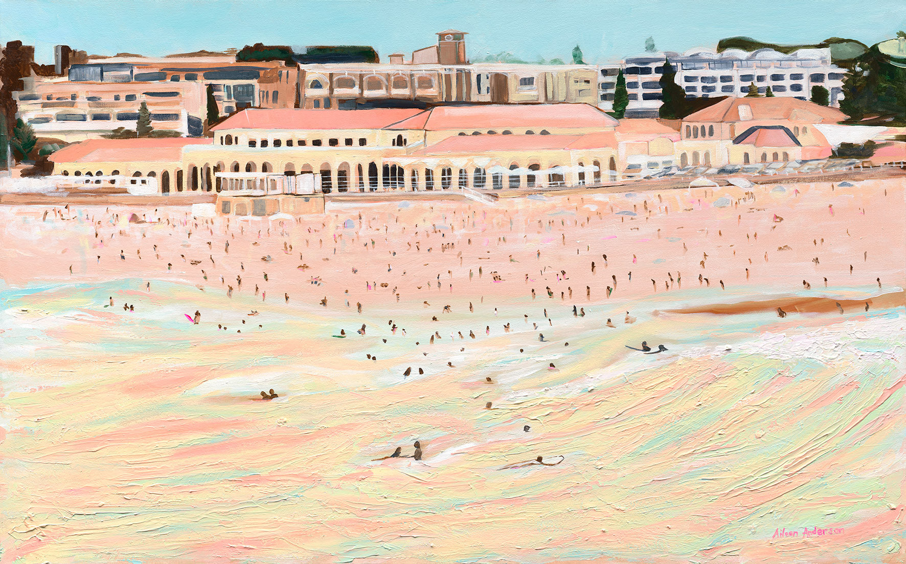 Bondi Pavilion in Pastel by Aileen Anderson (copyright)