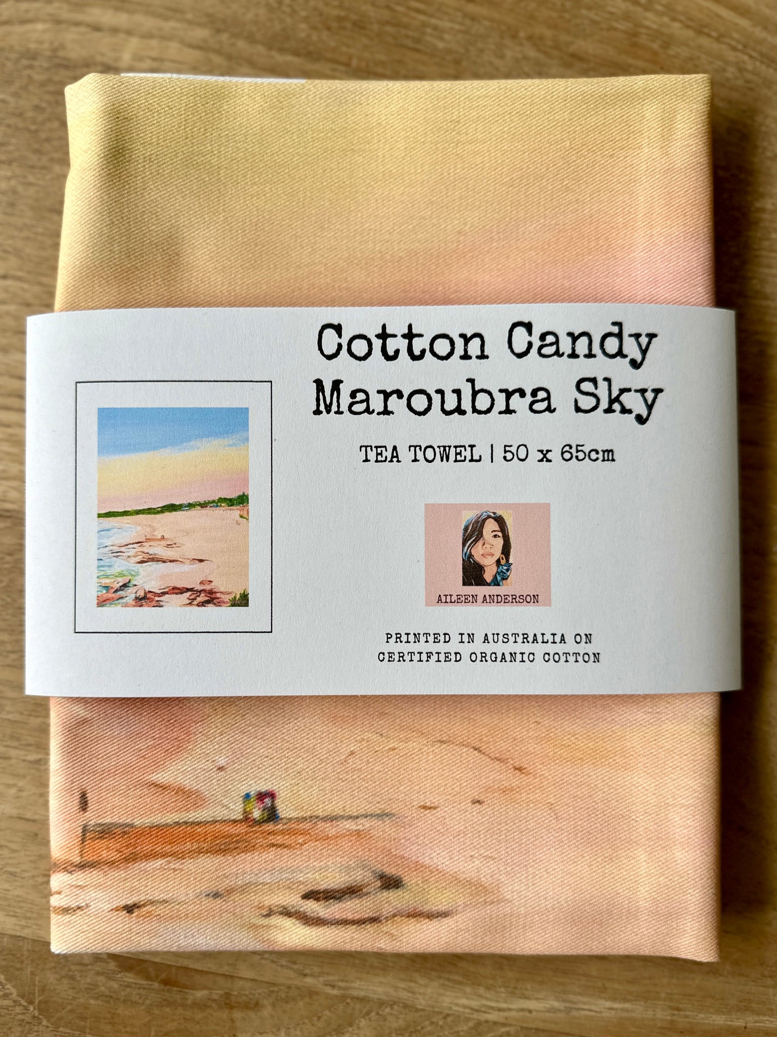 Candy Coloured Maroubra Sky Tea Towel