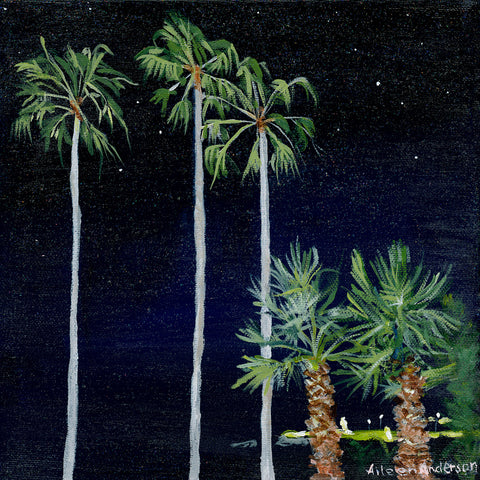 Evening Palms - Original Artwork