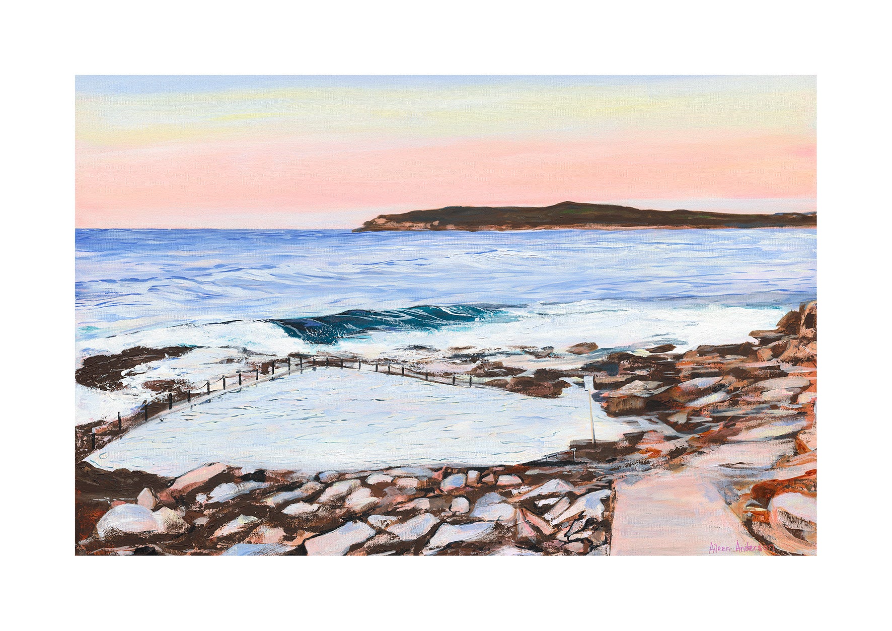 ‘Mahon Pool View to South Maroubra' Limited Edition Fine Art Print (Unframed)