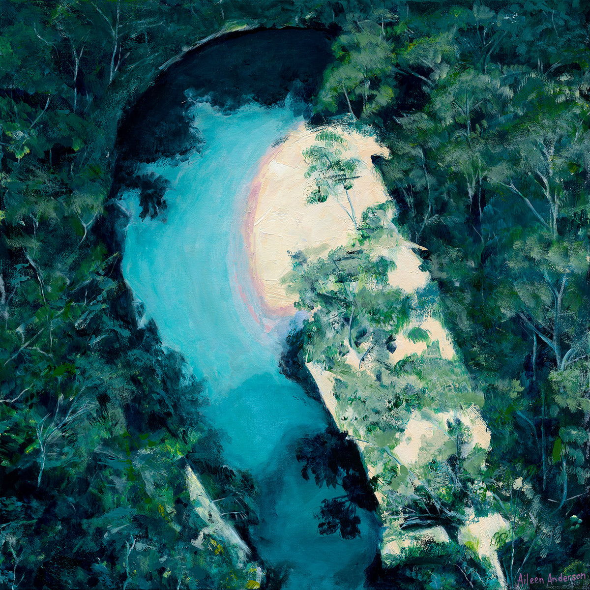 'Simmos Beach - Georges River Painting' by Aileen Anderson – Aileen ...