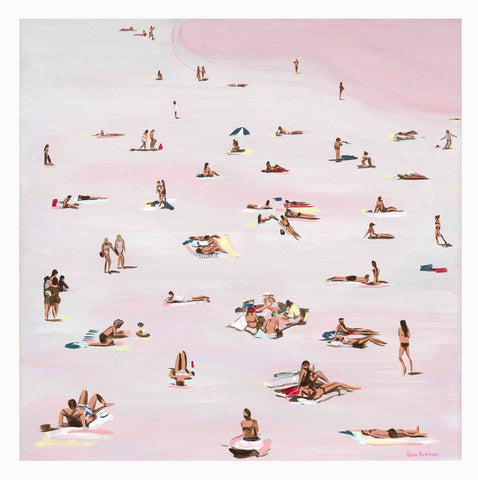 Beach People Painting, People of the Sun by Aileen Anderson 