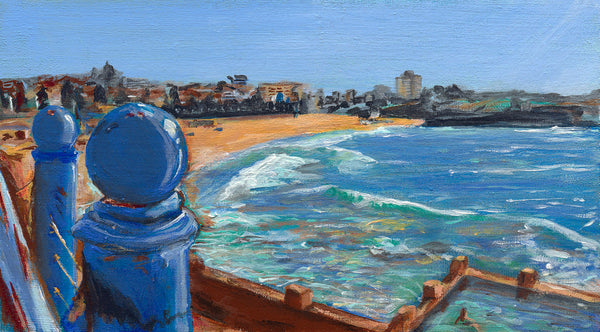 Coogee Beach Painting, Coogee Blue by Aileen Anderson 