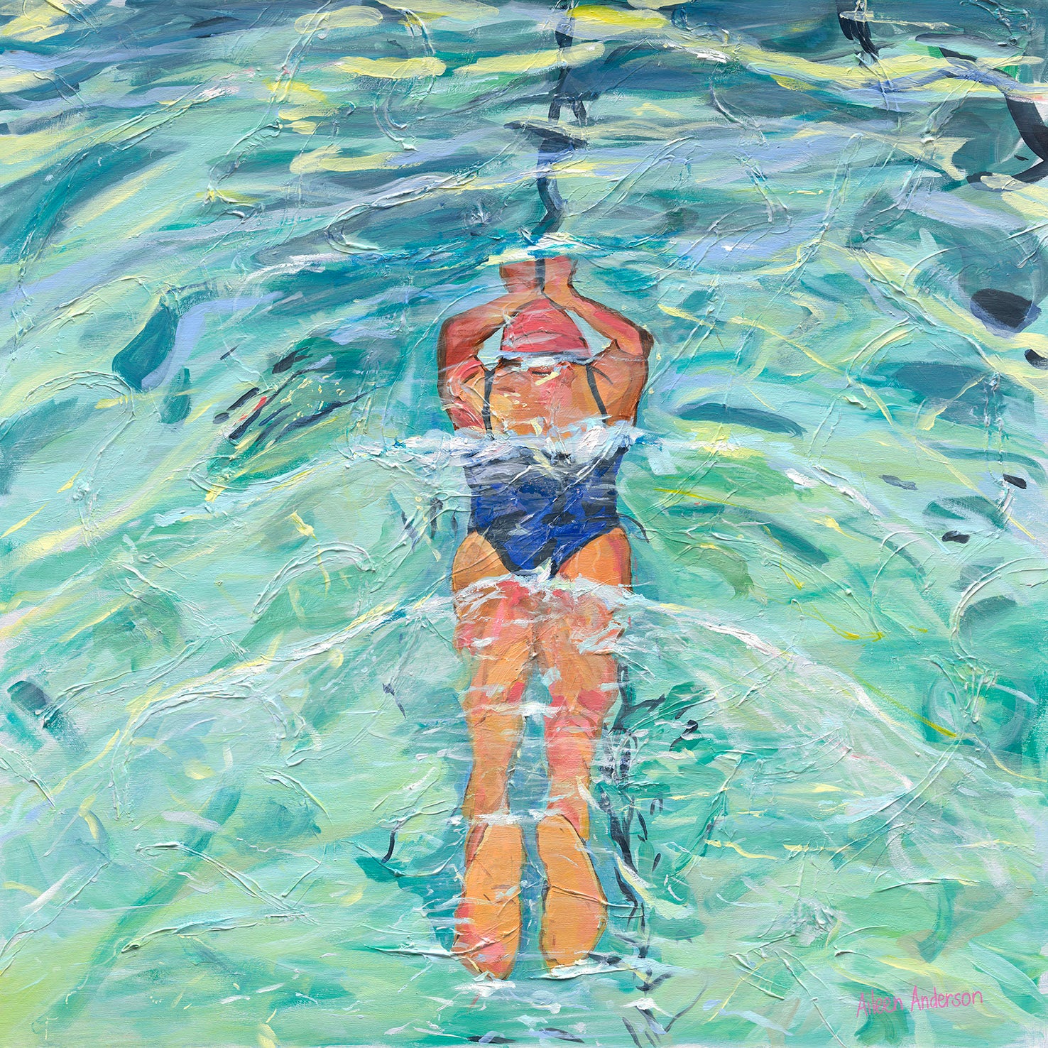 Beach and Pool Art, Mermaid Maria by Aileen Anderson 
