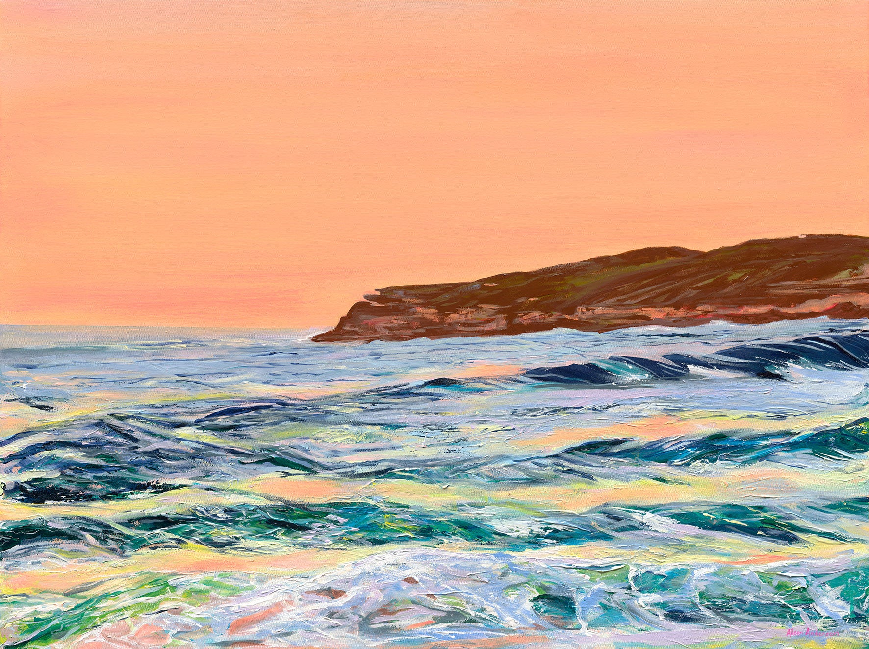South Maroubra Glow 'Malabar Headland' by Aileen Anderson (copyright) 