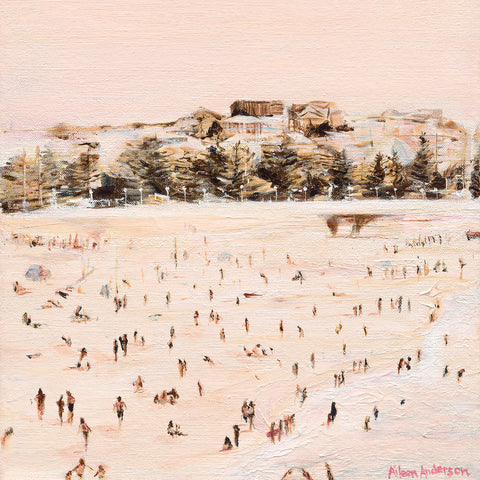 Coogee Beach Painting. copyright Aileen Anderson 2022.