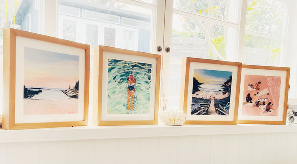 Raw Timber Framed Prints of Aileen Anderson Artworks