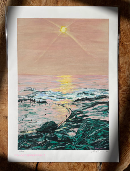 'Bathed In Light' Mahon Pool, Limited Edition Fine Art Print (Unframed)