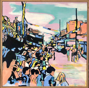 Colourful Street Parade Painting by Aileen Anderson 